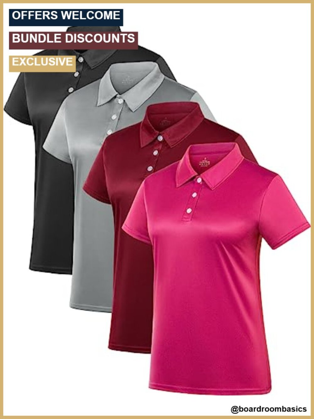 Women's Dry Fit Polo Shirt Short Sleeve Golf Shirt Collar